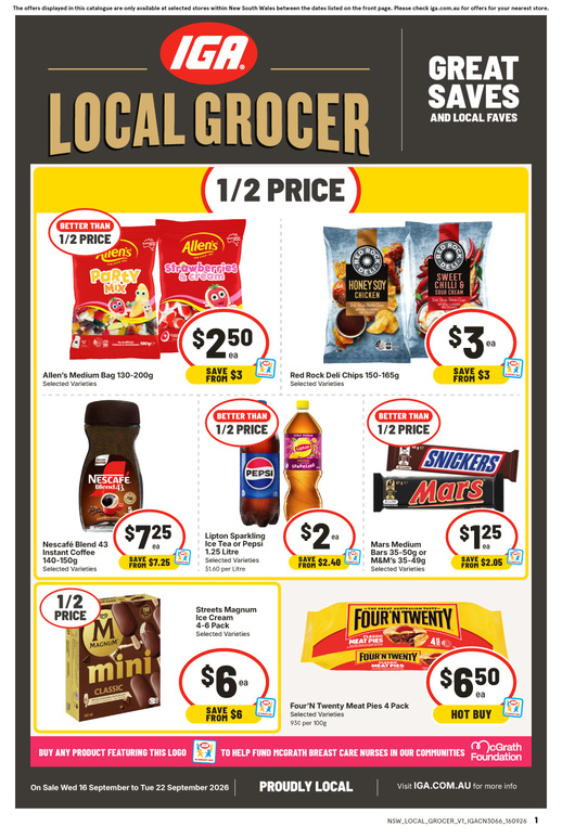 IGA NSW Local Grocer V1 page 1 of 8