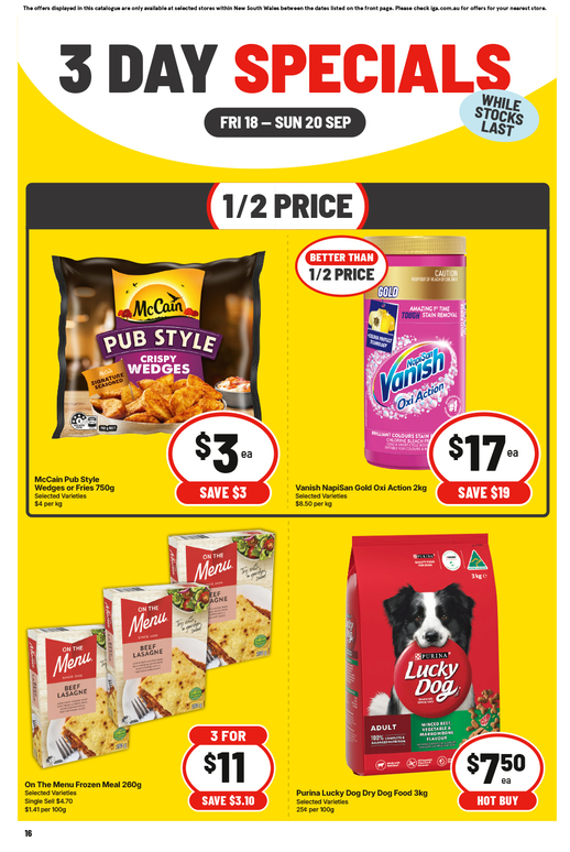 3 Day Specials page 4 of 4