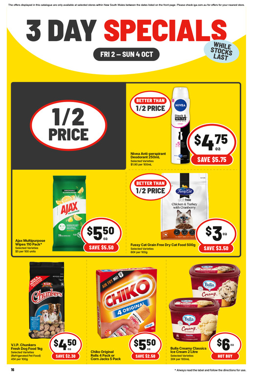 3 Day Specials page 4 of 4
