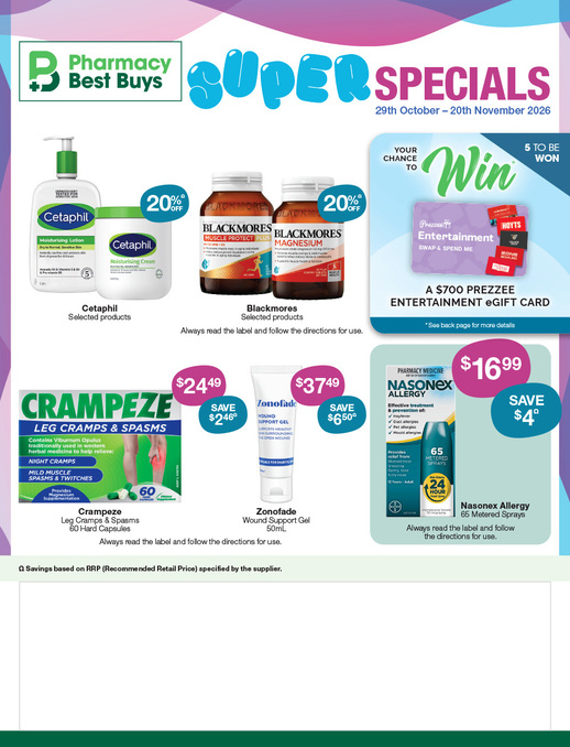 Super Specials page 1 of 6