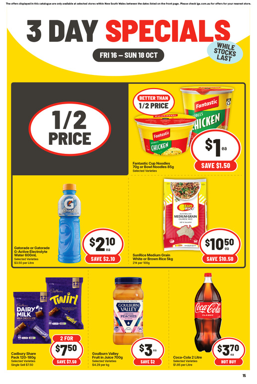 3 Day Specials page 1 of 2