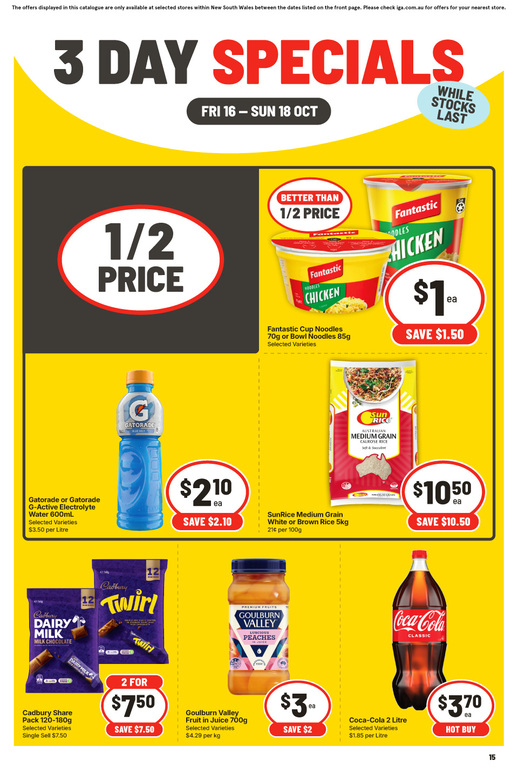 3 Day Specials page 1 of 2
