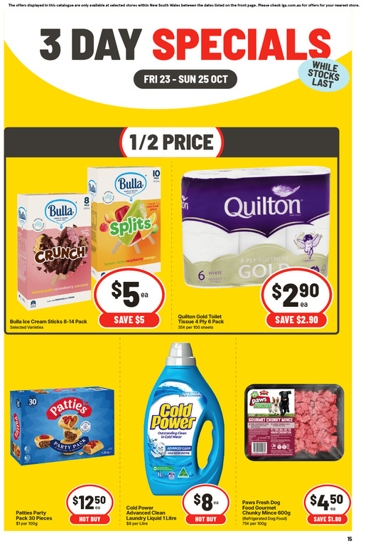 3 Day Specials page 2 of 2