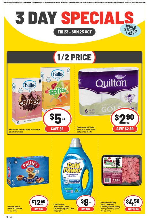 3 Day Specials page 2 of 2